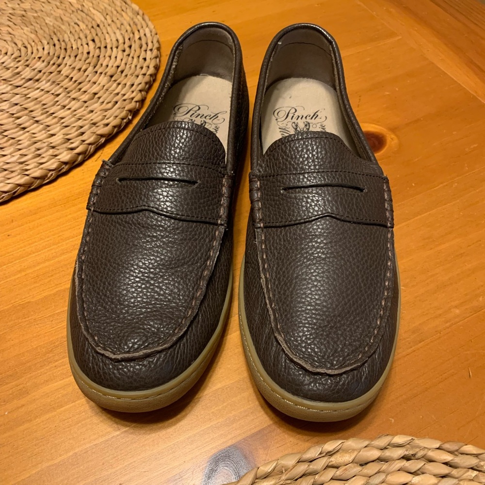 COLE HAAN Men's Brown Pebbled Leather Grand OS Pinch Maine Classic 10.5